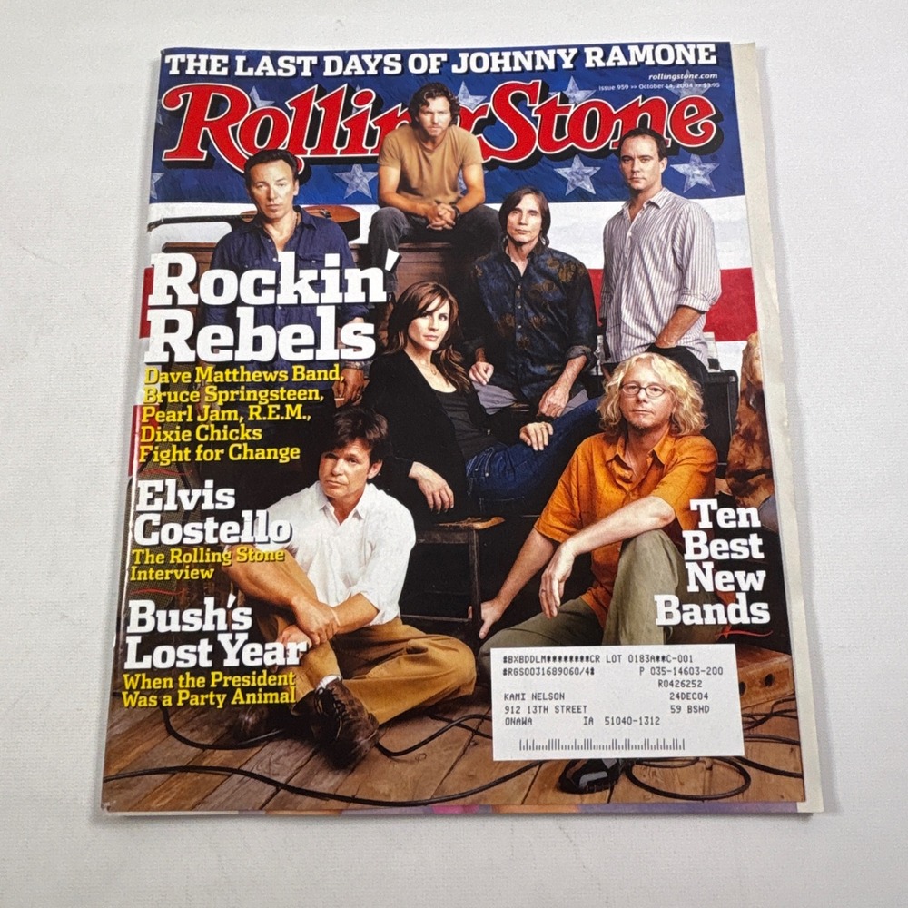 Rolling Stone Magazine Issue 959 October 14 2004 Rockin Rebels Johnny Ramone